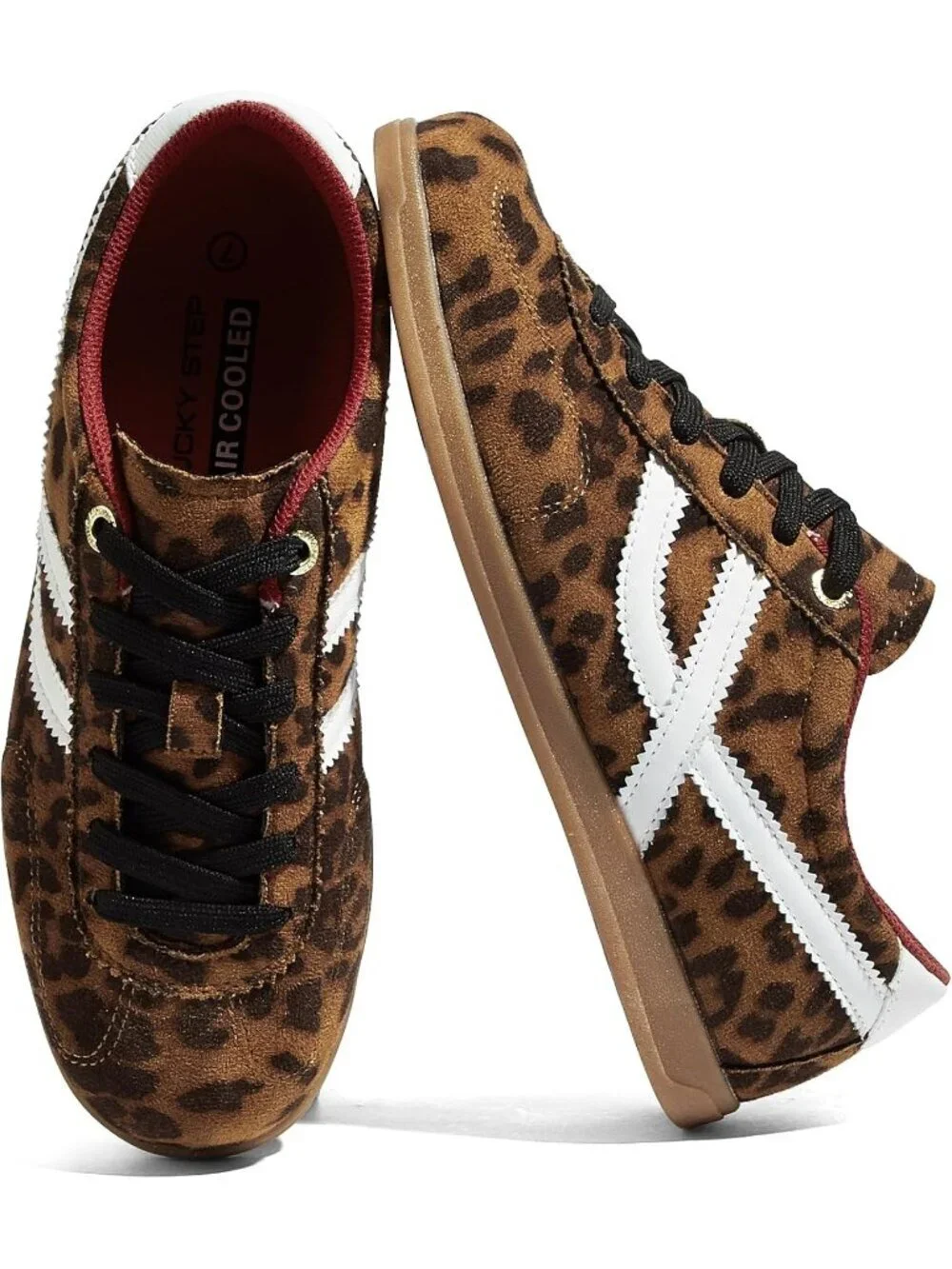 Women's Leopard Classic Retro Casual Fashion Gum Sole Running Walking Shoes